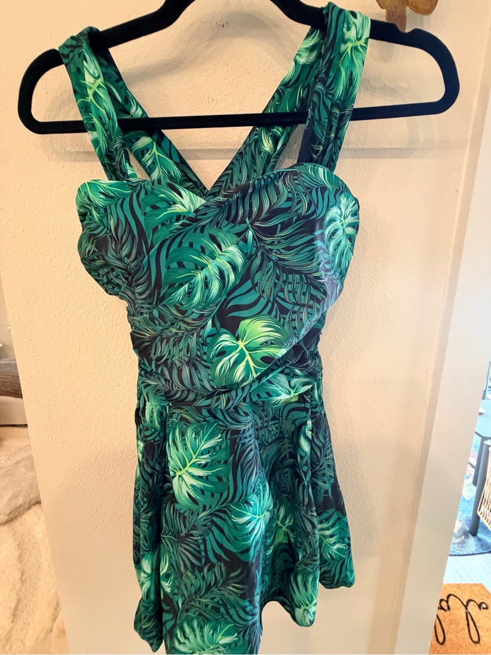 Tropical Leaf One-Piece Swimsuit - Green